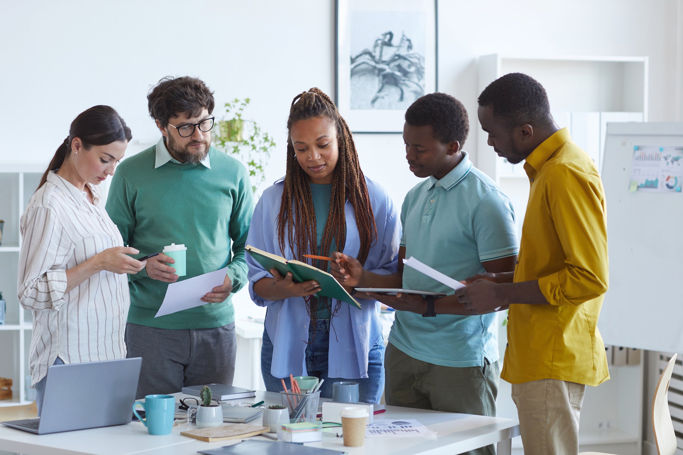 Diverse Business Team Working in Office